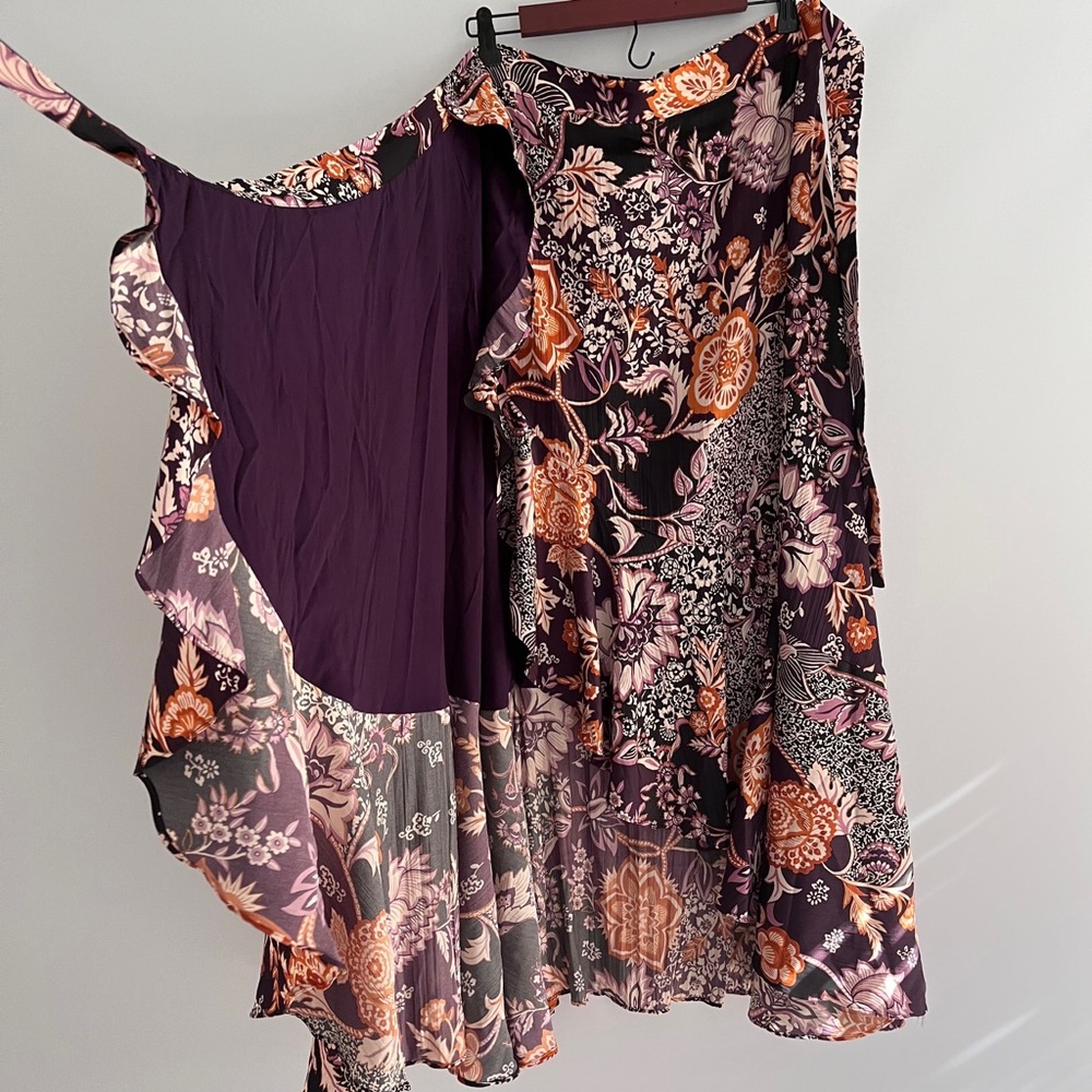 NWT Anthropologie Maeve Ruffled True Wrap Floral Flowy Maxi Skirt - Picture 13 of 17